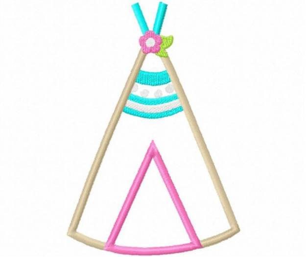 Picture of Floral Teepee Machine Embroidery Design