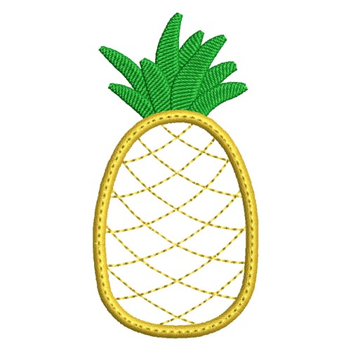 Pineapple Applique Machine Embroidery Design