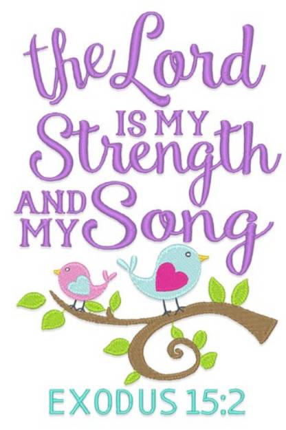 Picture of Lord is My Strength Applique Machine Embroidery Design