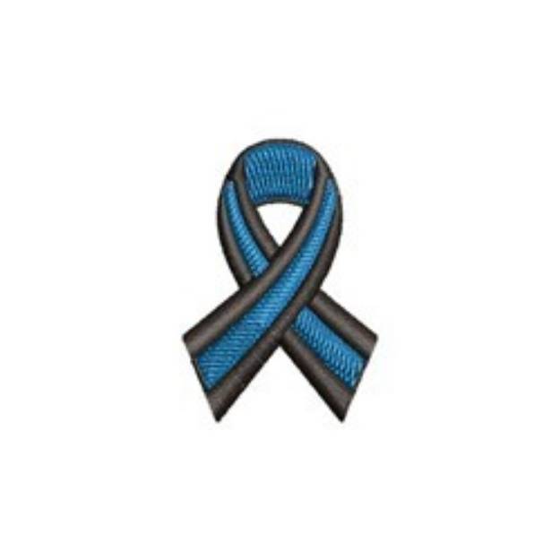 Picture of Blue Line Ribbon Machine Embroidery Design
