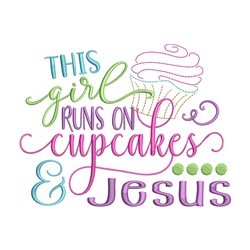 Cupcakes and Jesus Machine Embroidery Design