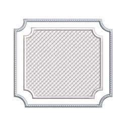 Double Square Embossed Frame Machine Embroidery Design