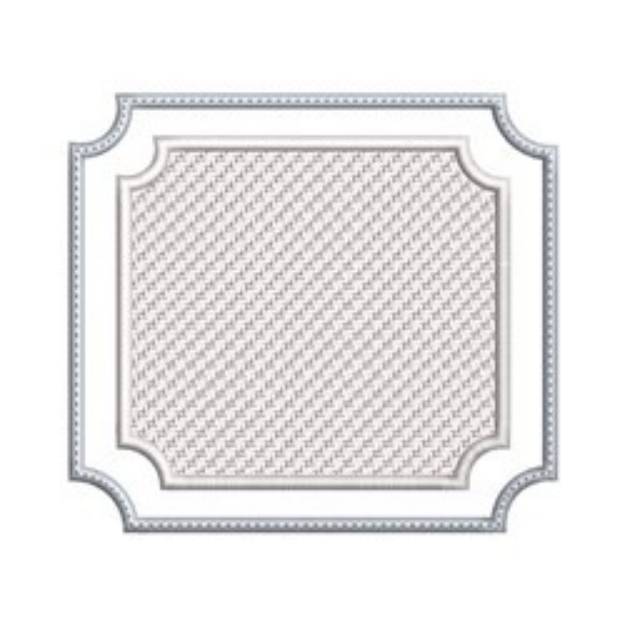 Picture of Double Square Embossed Frame Machine Embroidery Design