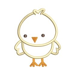 Easter Chick Applique Machine Embroidery Design