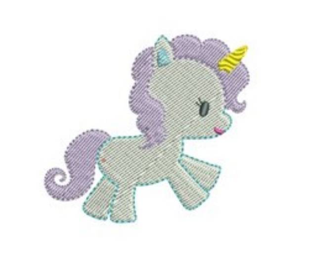 Picture of Filled Unicorn Machine Embroidery Design