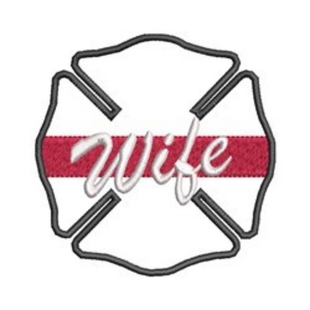 Picture of Firefighter Wife Machine Embroidery Design