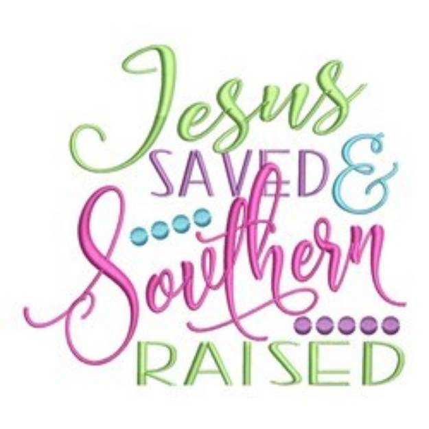 Picture of Jesus Saved Machine Embroidery Design
