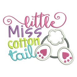 Little Miss Cotton Tail Machine Embroidery Design