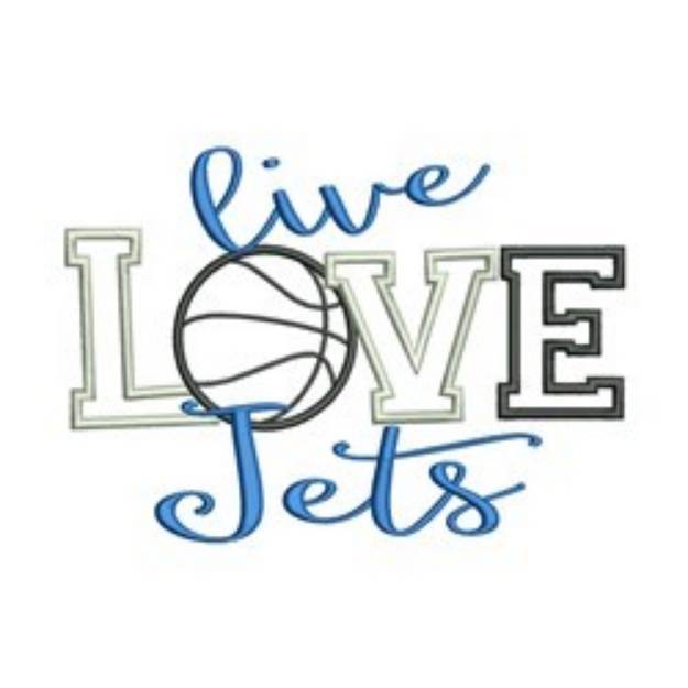 Picture of Live Love Jets Machine Embroidery Design