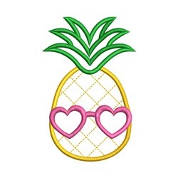 Pineapple Glasses Machine Embroidery Design