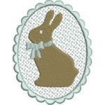 Scallop Bunny Boy Machine Embroidery Design
