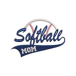 Softball Mom Machine Embroidery Design
