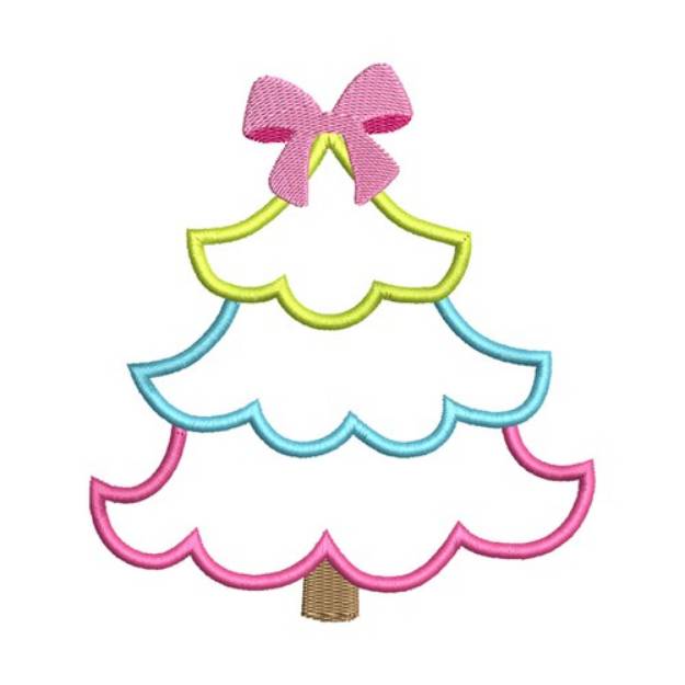 Picture of Chirstmas Tree Machine Embroidery Design