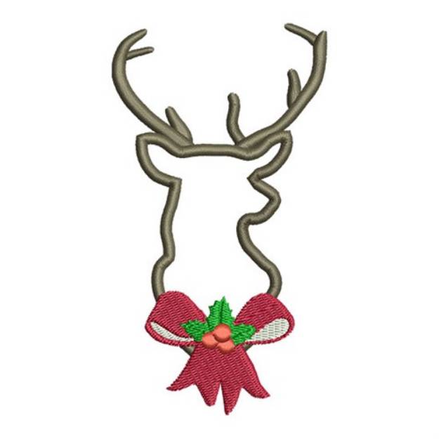 Picture of Christmas Buck Applique Machine Embroidery Design
