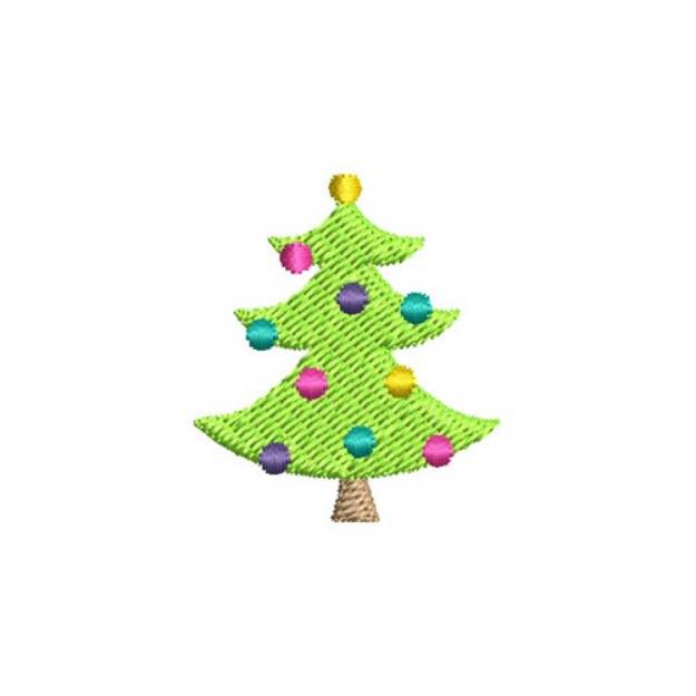 Picture of Christmas Tree Mini Machine Embroidery Design