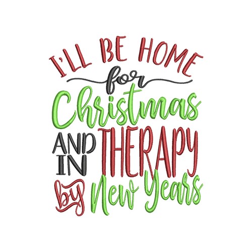 Home For Christmas Machine Embroidery Design