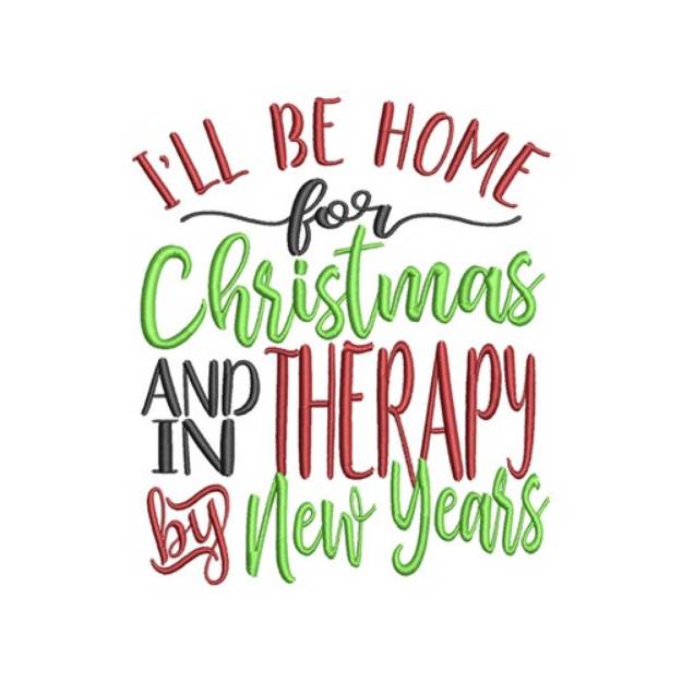 Picture of Home For Christmas Machine Embroidery Design