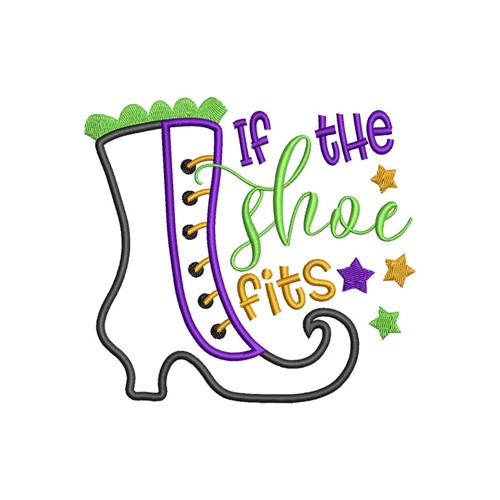 If The Shoe Fits Machine Embroidery Design