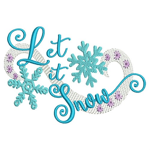 Let It Snow Machine Embroidery Design
