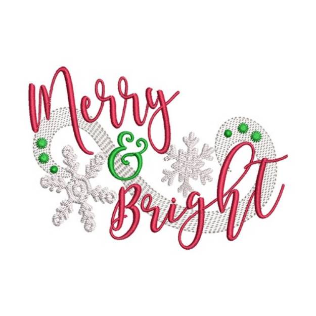 Picture of Merry and Bright Machine Embroidery Design