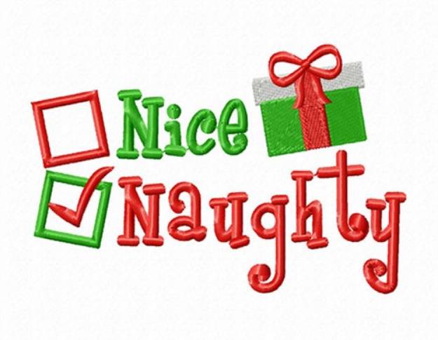 Picture of Naughty Nice Machine Embroidery Design