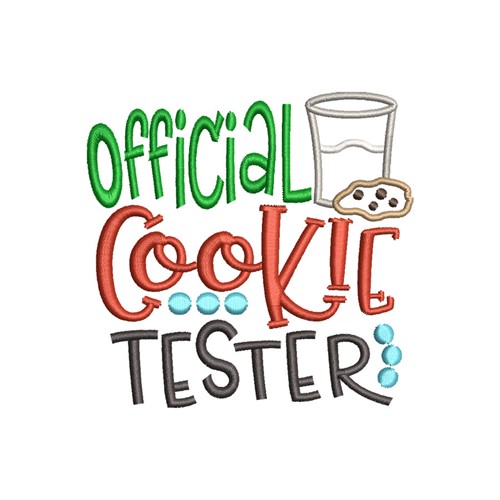Official Cookie Tester Machine Embroidery Design