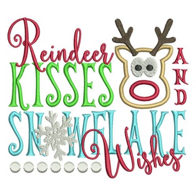 Picture of Reindeer Kisses Machine Embroidery Design