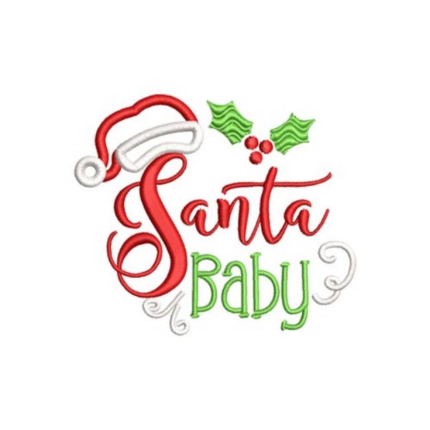 Picture of Santa Baby Machine Embroidery Design