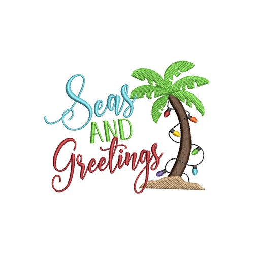 Seas And Greetings Machine Embroidery Design
