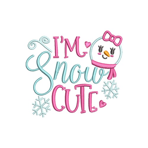 Snow Cute Machine Embroidery Design