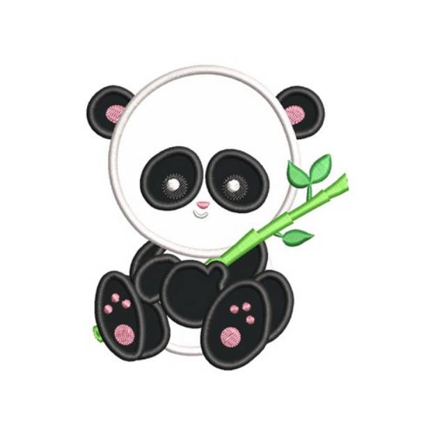 Picture of Panda Applique Machine Embroidery Design