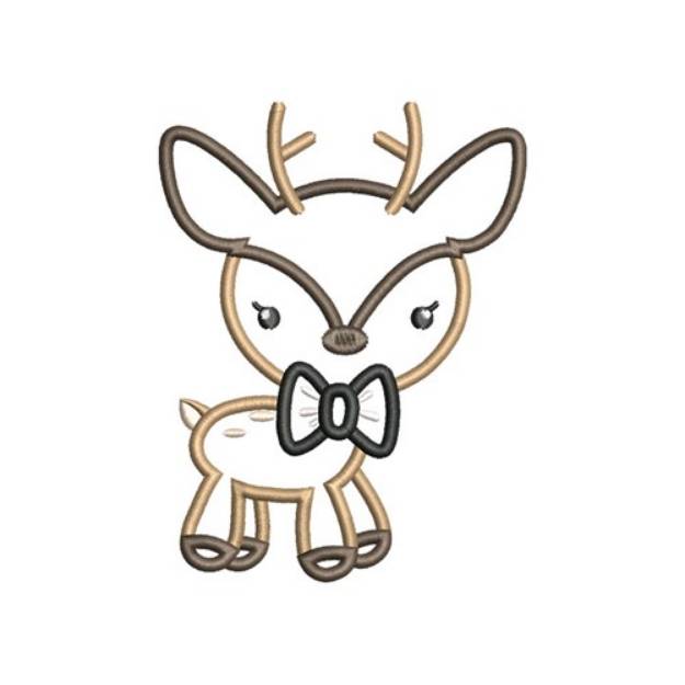 Picture of Deer Applique Machine Embroidery Design
