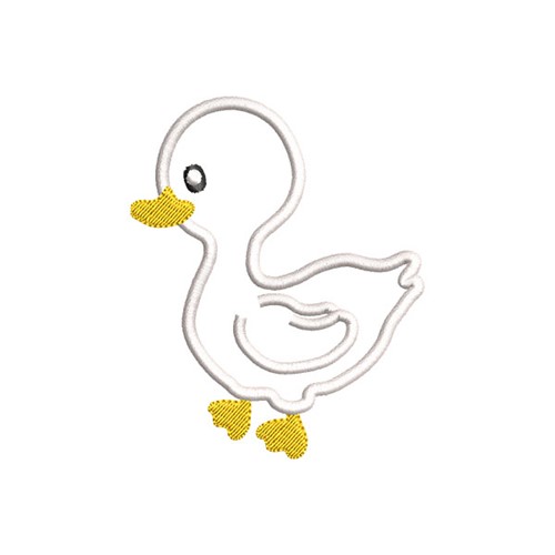Duck Applique Machine Embroidery Design