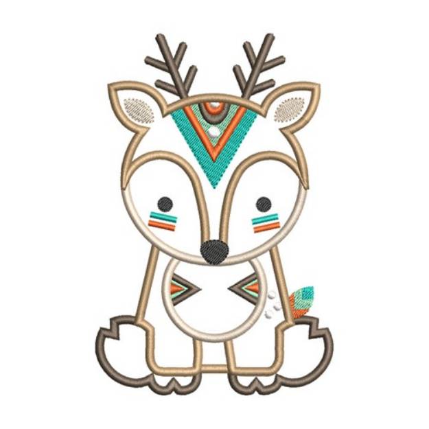 Picture of Tribal Deer Machine Embroidery Design