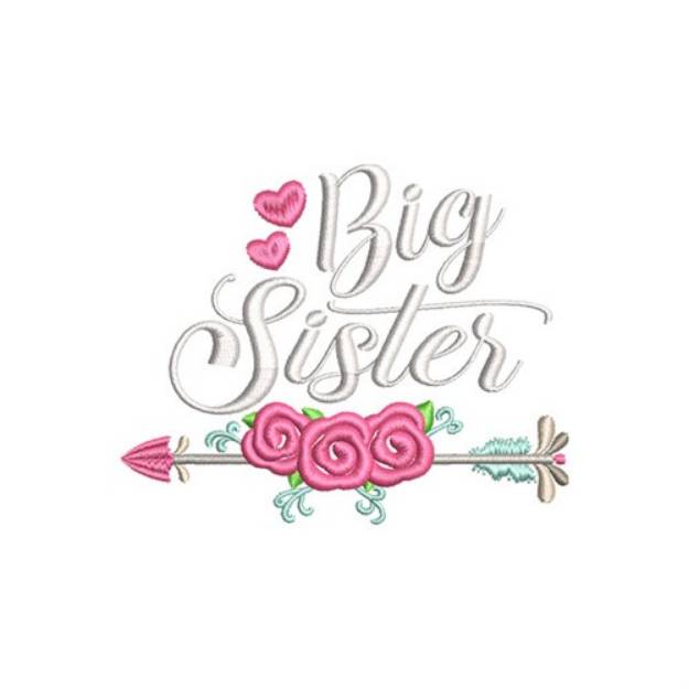 Picture of Big Sister Roses Machine Embroidery Design