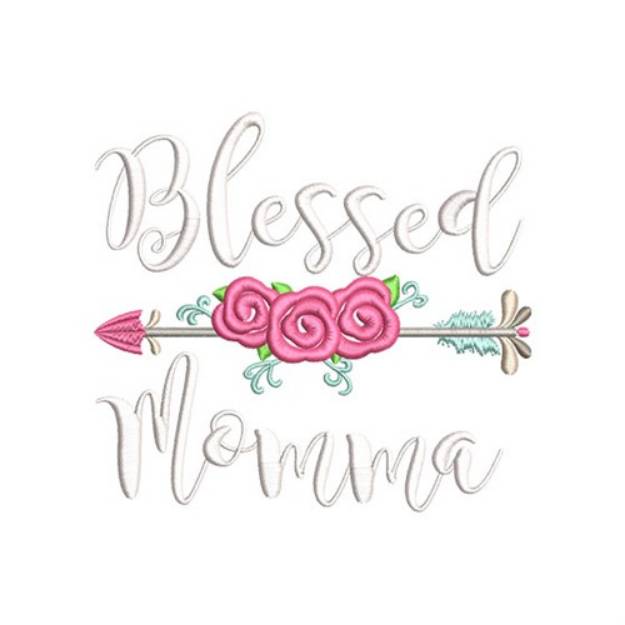 Picture of Blessed Momma Machine Embroidery Design