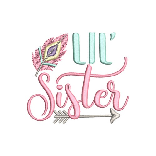 Lil Sister Machine Embroidery Design