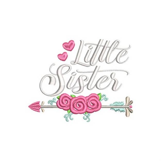 Picture of Little Sister Floral Machine Embroidery Design