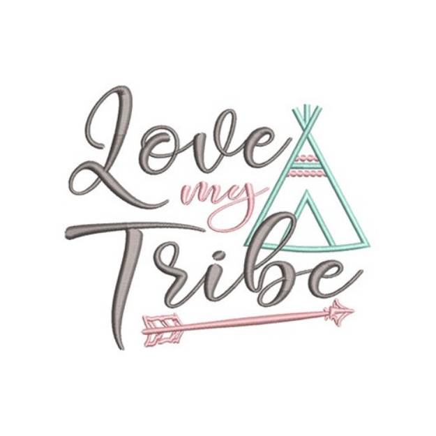 Picture of Love My Tribe Machine Embroidery Design