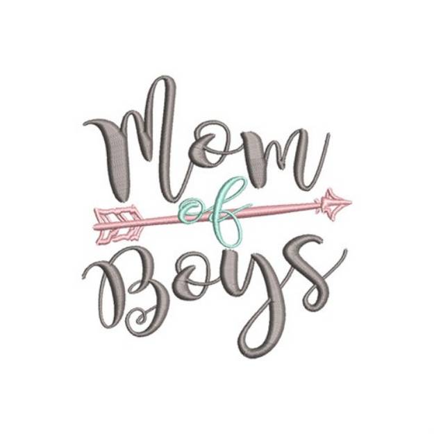 Picture of Mom Of Boys Machine Embroidery Design