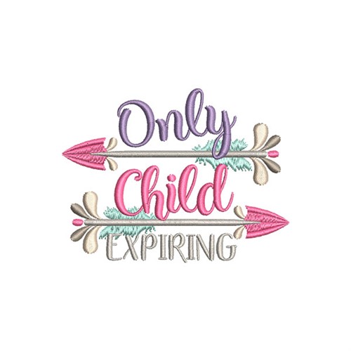Only Girl Child Machine Embroidery Design