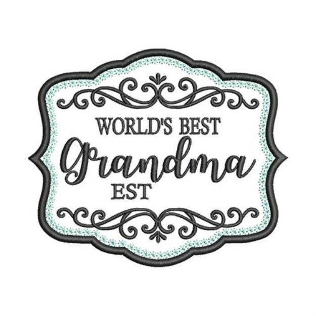 Picture of Worlds Best Grandma Machine Embroidery Design