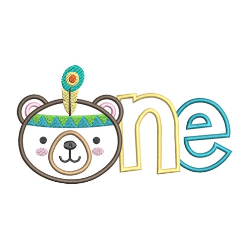 Bear One Machine Embroidery Design