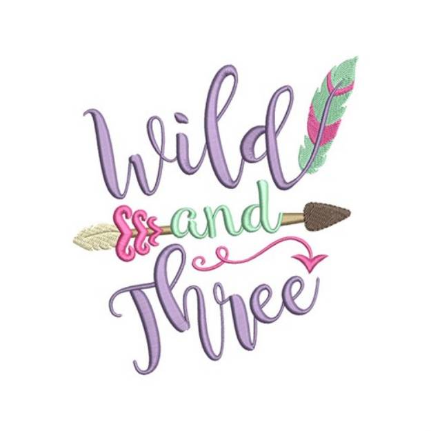 Picture of Wild and Three Machine Embroidery Design