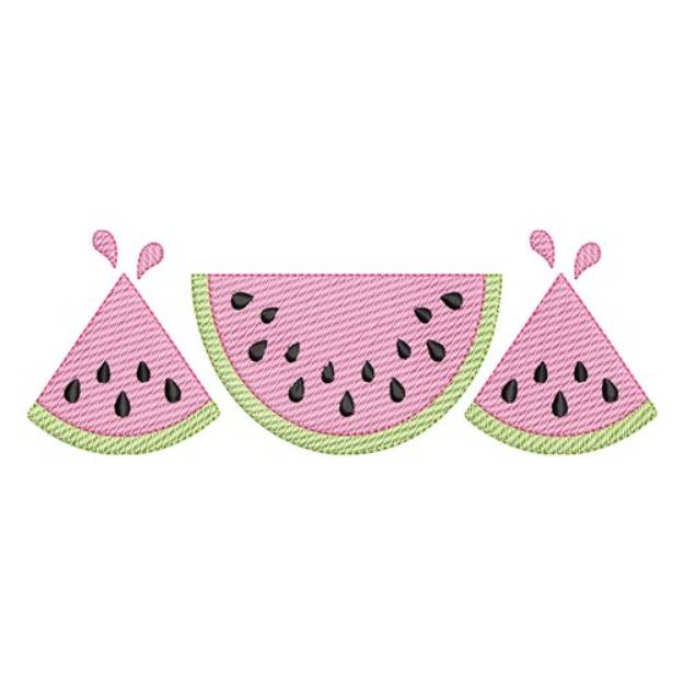 Picture of Sketch Fill Watermelon Border Machine Embroidery Design