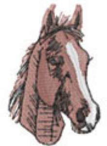 Picture of HORSE FACE SMALL Machine Embroidery Design