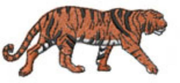 Picture of WALKING TIGER Machine Embroidery Design