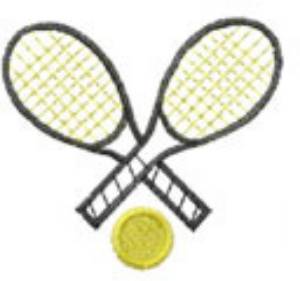 Picture of TENNIS RACKETS WITH BALL Machine Embroidery Design
