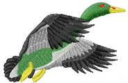 LARGE DUCK Machine Embroidery Design