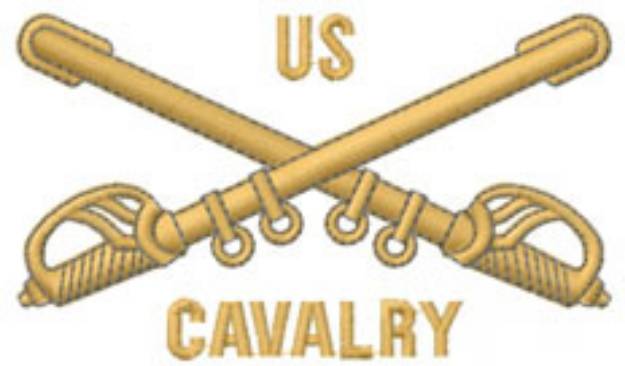 Picture of US Cavalry Logo Machine Embroidery Design